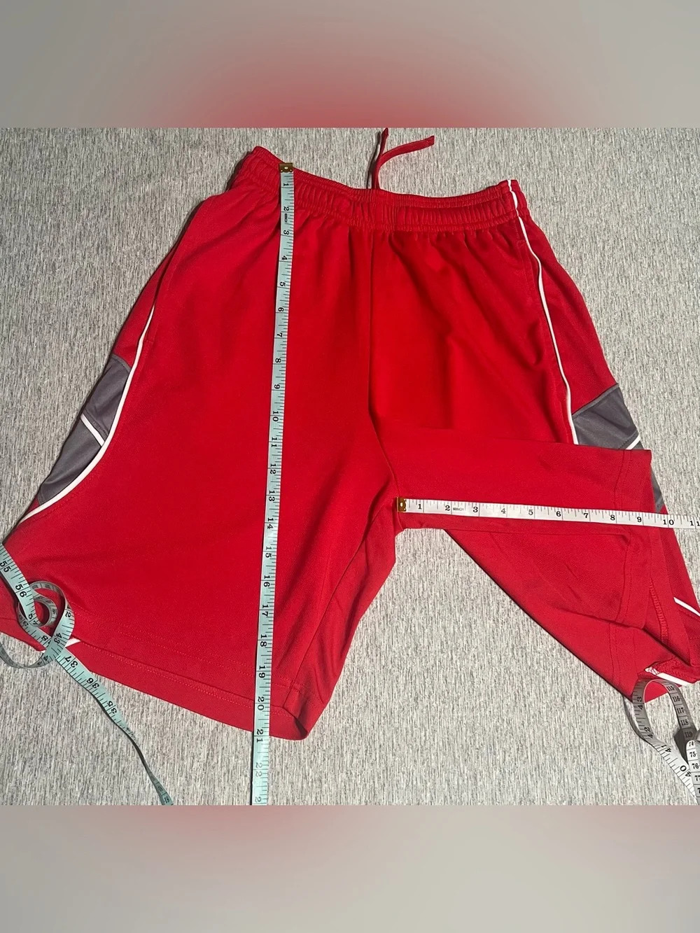 NC State Wolfpack Men's Athletic Red Basketball Shorts with Gray Panels